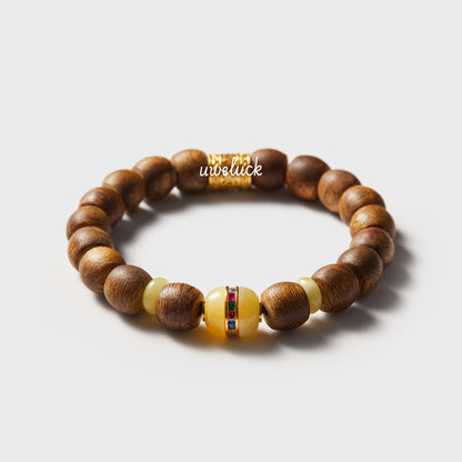 Healthy Energy-Agarwood And Amber Bracelet - UWELUCK