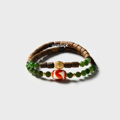 Healthy Energy-Tiger Tooth Tibetan Bead Bracelet - UWELUCK