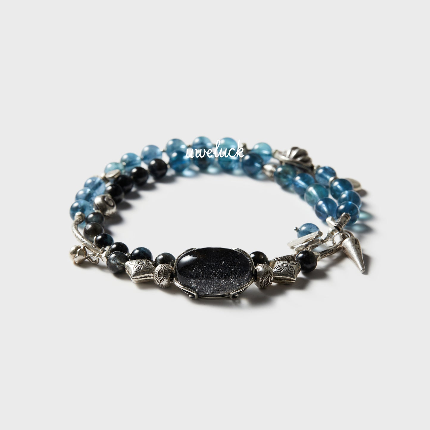 Lucky Energy-Blue Goldstone And Aquamarine Bracelet - UWELUCK