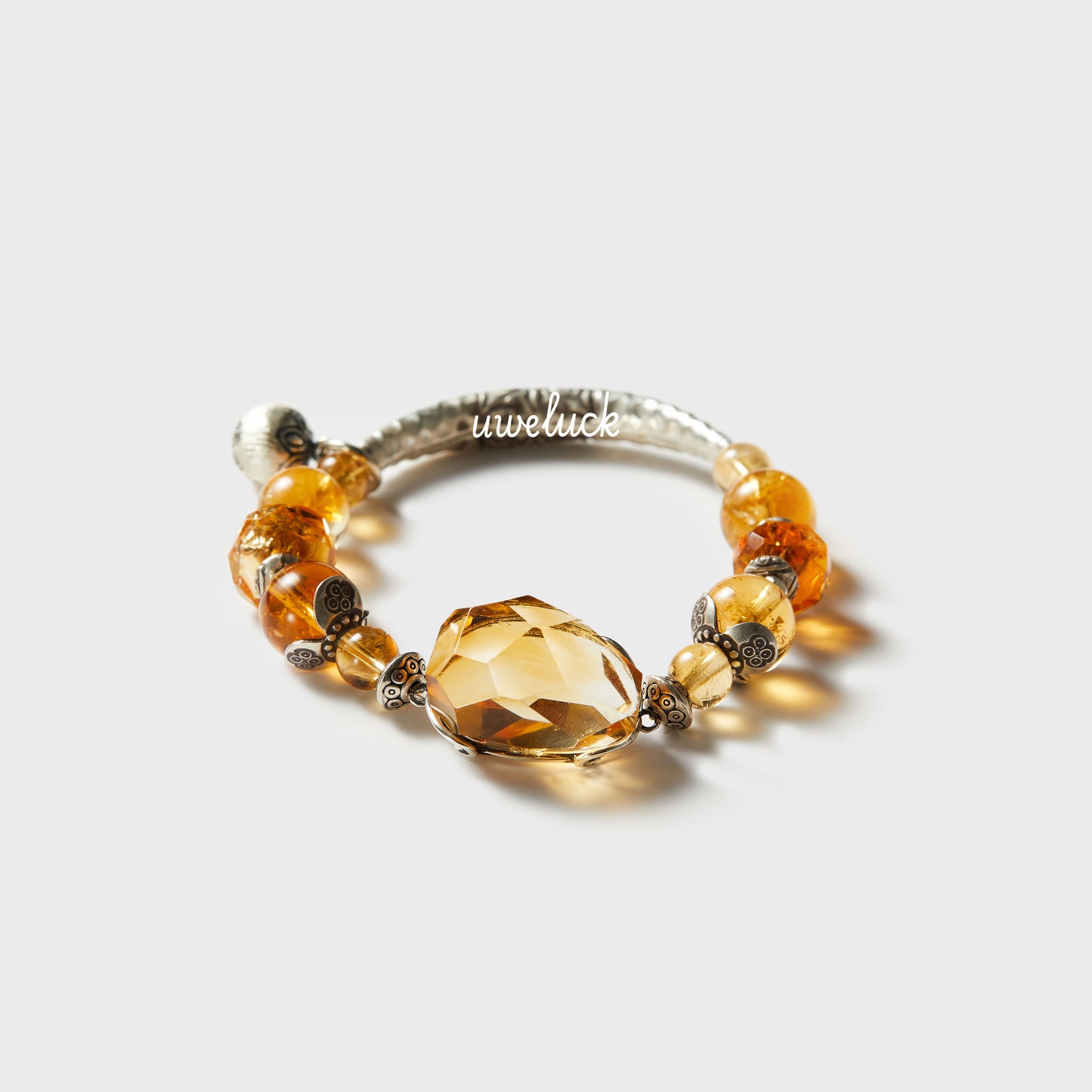 Wealth Energy-Citrine And Smoky Quartz Bracelet - UWELUCK