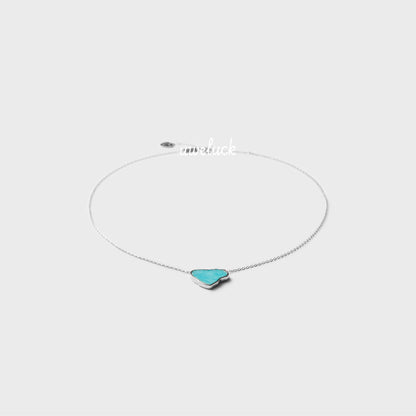 Love Energy-Raw Silver And Raw Amazonite Necklace - UWELUCK