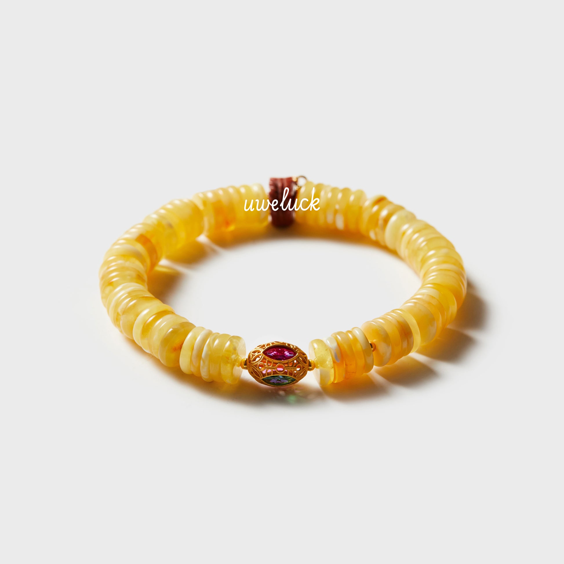 Wealth Energy-Nanhong Agate And Amber Bracelet - UWELUCK