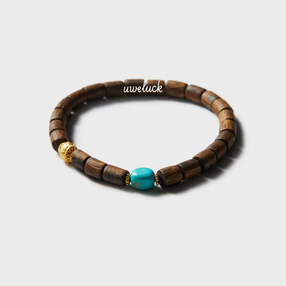 Healthy Energy-Agarwood And Turquoise Bracelet - UWELUCK