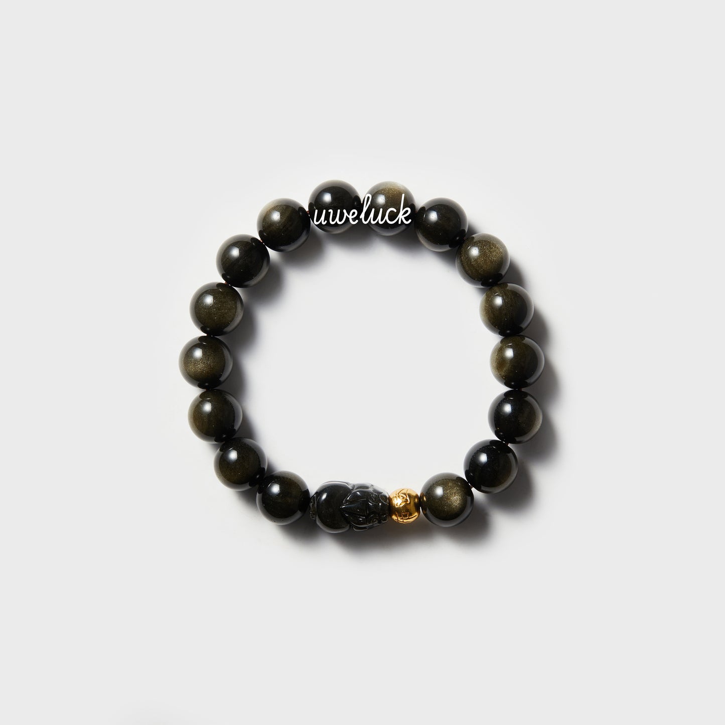 Lucky Energy-Obsidian And Silver Bracelet - UWELUCK