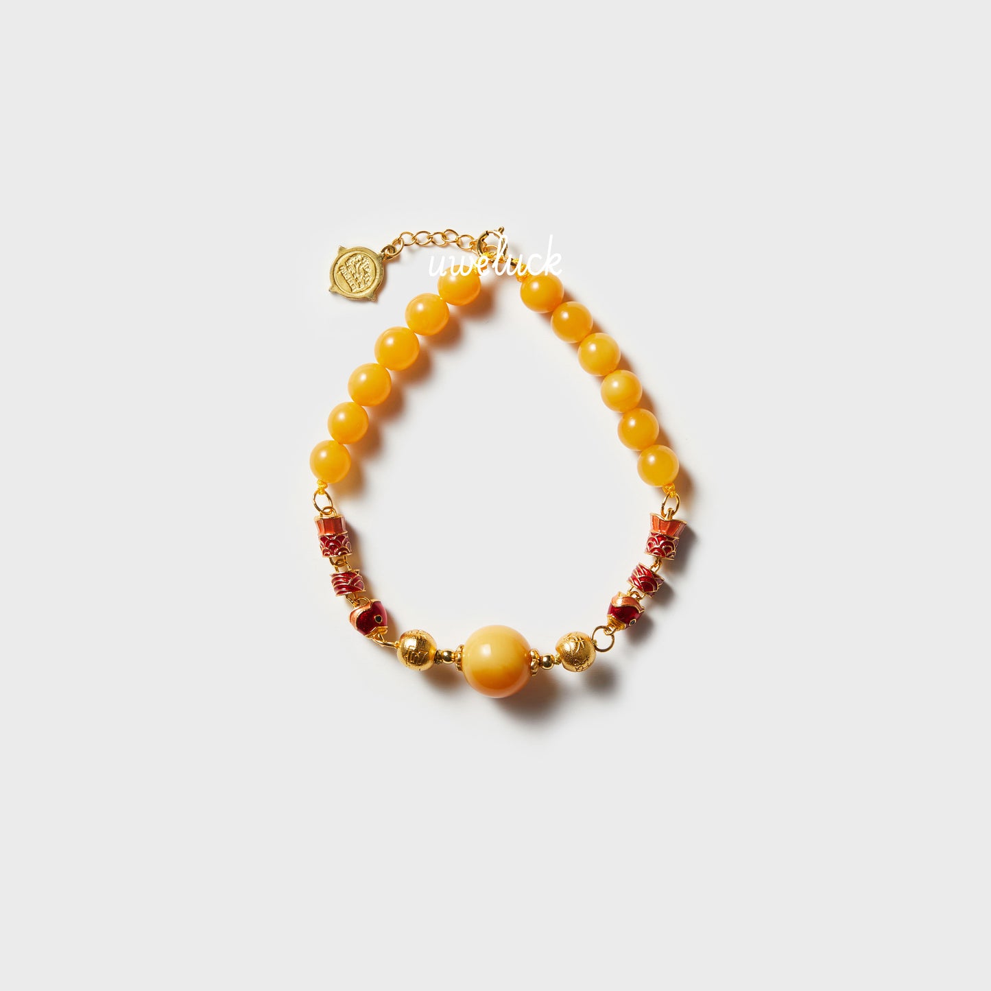 Wealth Energy-Silver And Amber Bracelet - UWELUCK