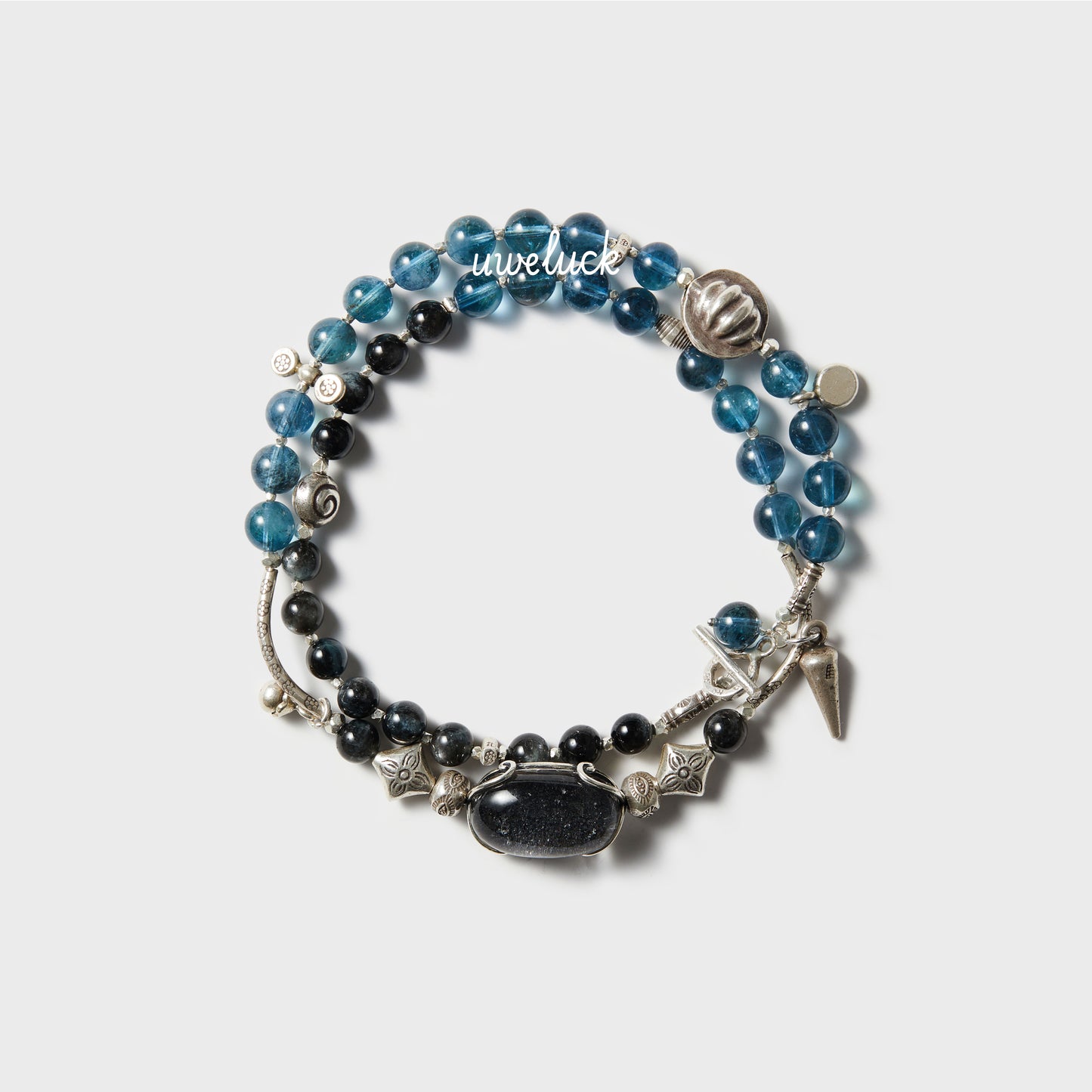 Lucky Energy-Blue Goldstone And Aquamarine Bracelet - UWELUCK