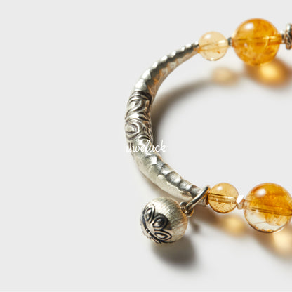 Wealth Energy-Citrine And Smoky Quartz Bracelet - UWELUCK