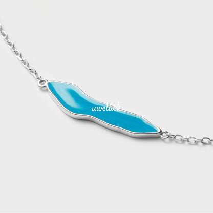 Love Energy-Enamel And Silver Necklace - UWELUCK