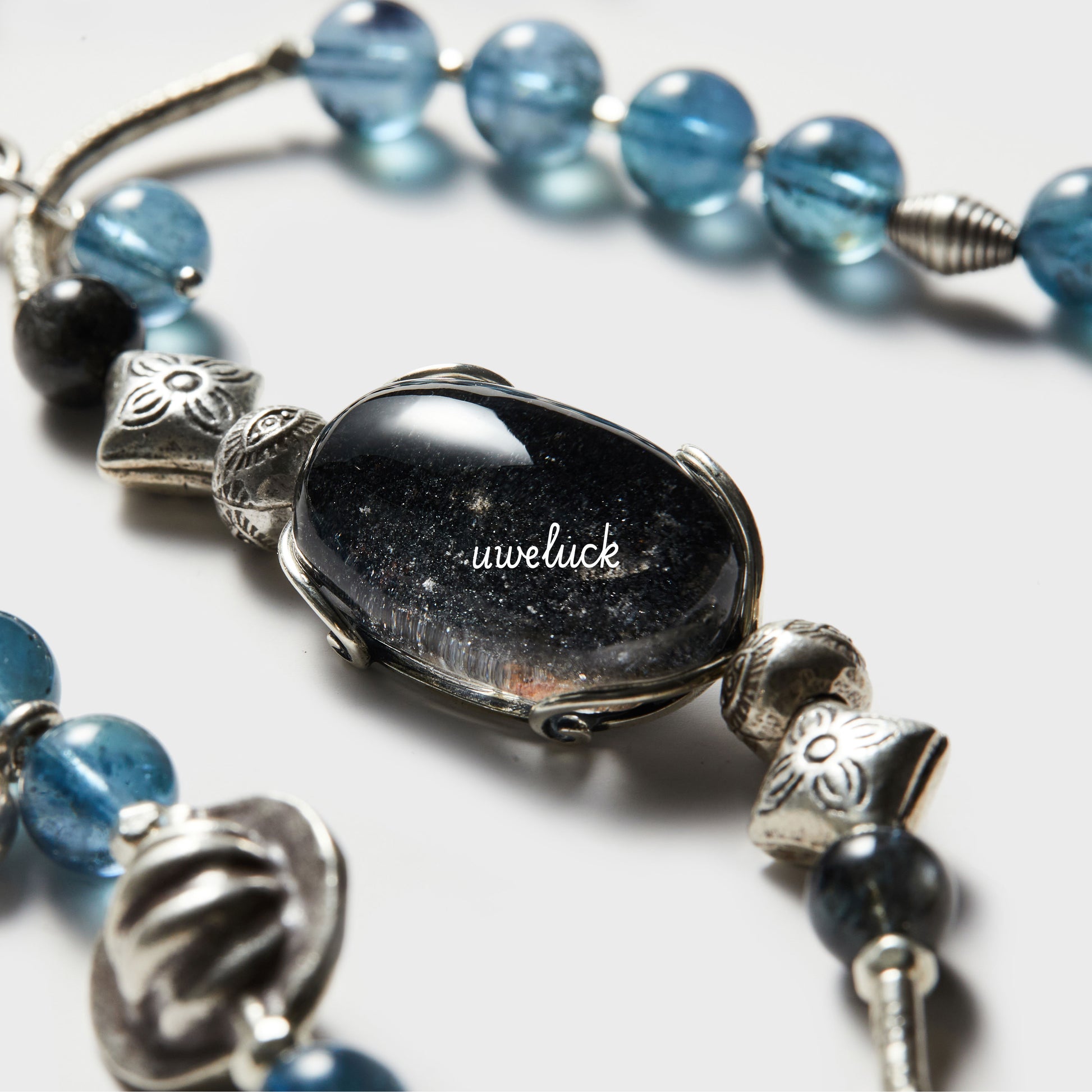 Lucky Energy-Blue Goldstone And Aquamarine Bracelet - UWELUCK