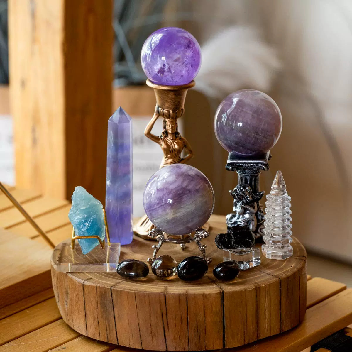 Calm Energy-Amethyst Crystal Grid - UWELUCK